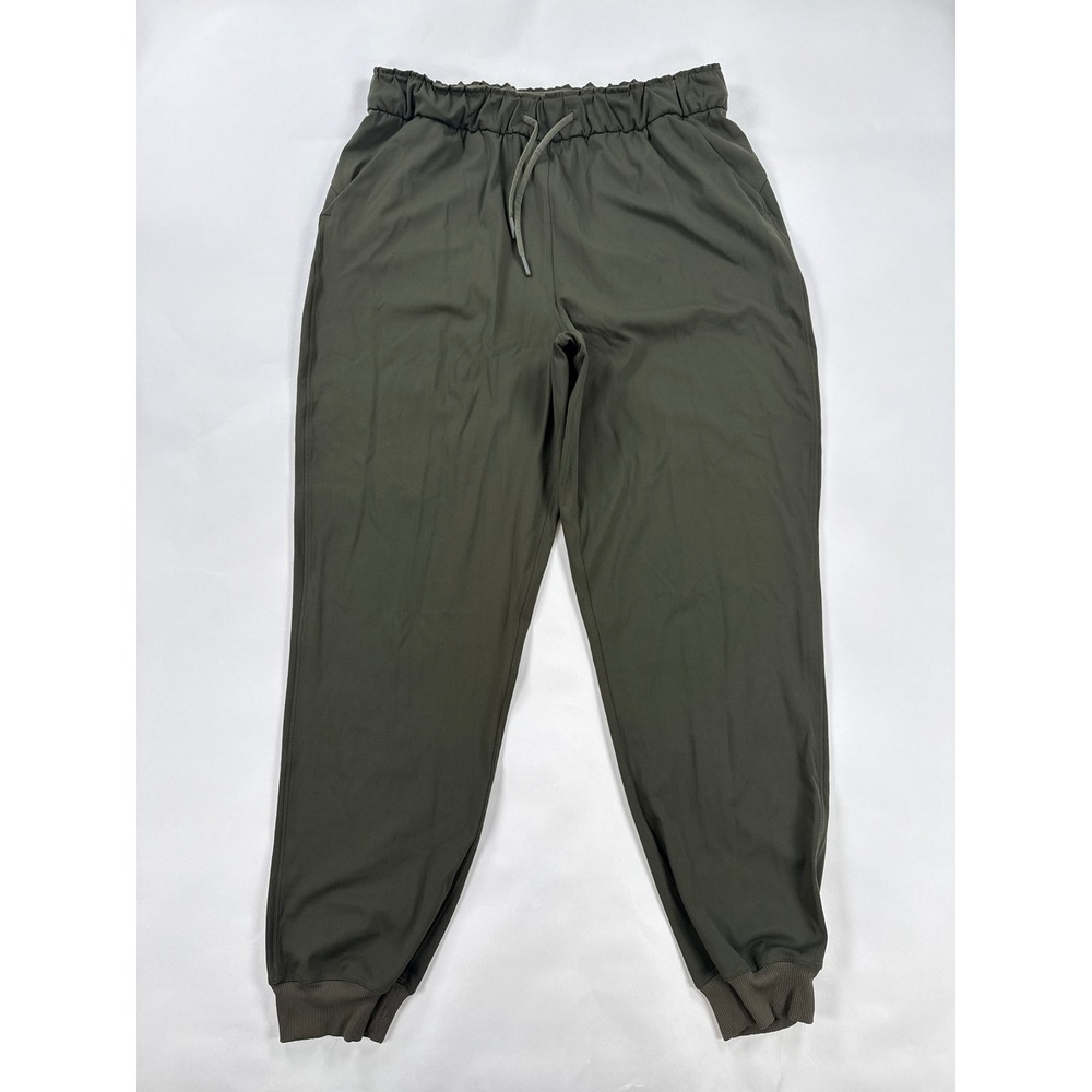Lululemon Womens Joggers 12 Dark Olive Stretch High Rise Luxtreme Drawstring